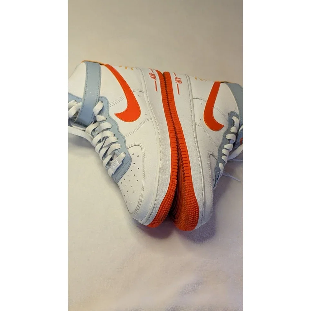 Nike AF-1 High (GS) 'Be Kind' Youth Sz 6.5 Hi-Top Sneakers Wht/Org #DC2198-100